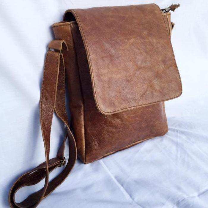 MIRELLE Genuine Leather Tablet Messenger Bag - MIRELLE Leather and Lifestyle
