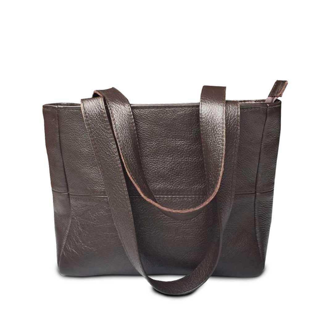 Mirelle Shopper Shoulder Handbag With Outside Zipped Pocket - Small - MIRELLE Leather and Lifestyle