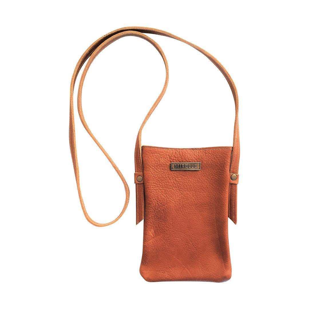 Mirelle Womens Leather Cellphone Sling Crossbody Handbag - MIRELLE Leather and Lifestyle