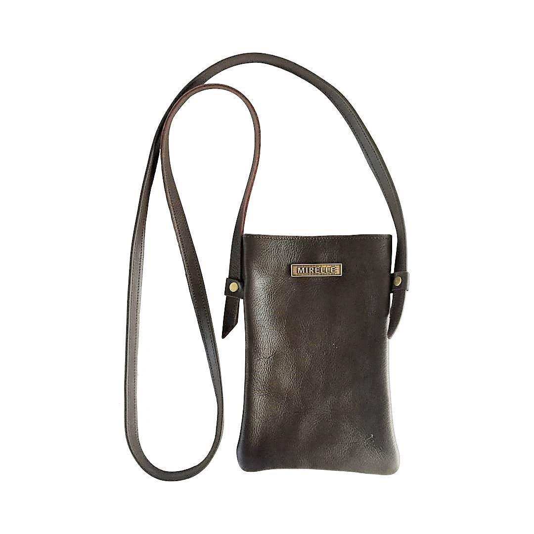 Mirelle Womens Leather Cellphone Sling Crossbody Handbag - MIRELLE Leather and Lifestyle