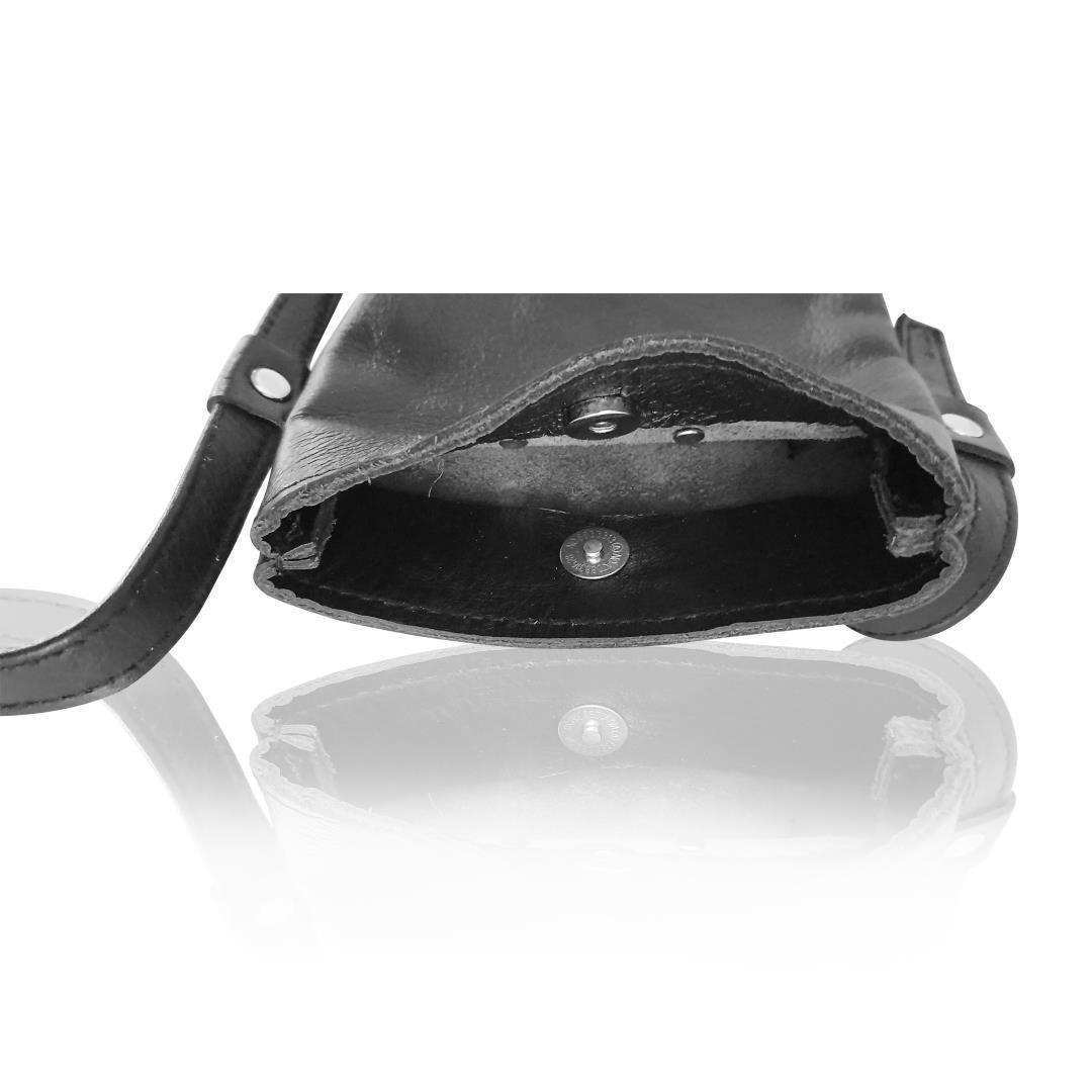 Mirelle Womens Leather Crossbody Cellphone Sling Bag - Pecan and Black - Combo - MIRELLE Leather and Lifestyle