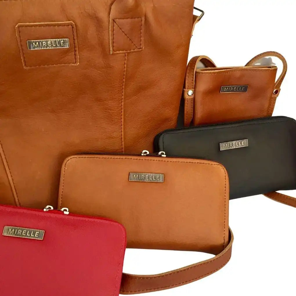Mirelle Large Leather Laptop Tote Handbag And Ladies Wallet - Combo - Mirelle Leather and Lifestyle