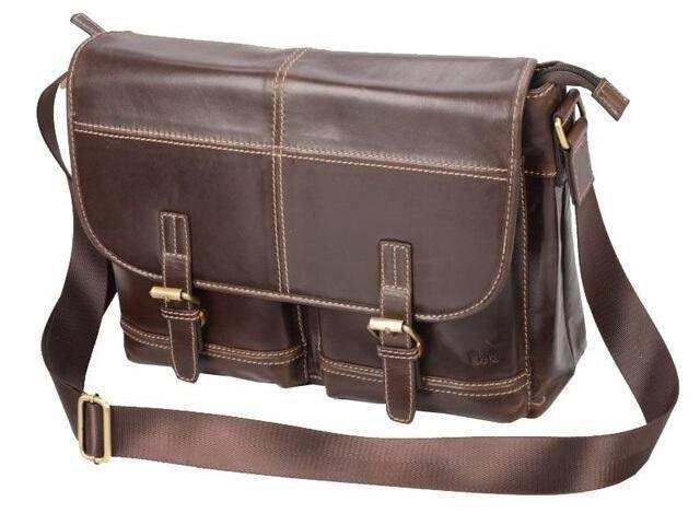 Trendy Messenger Laptop Bag - Genuine Leather - Brown - MIRELLE Leather and Lifestyle