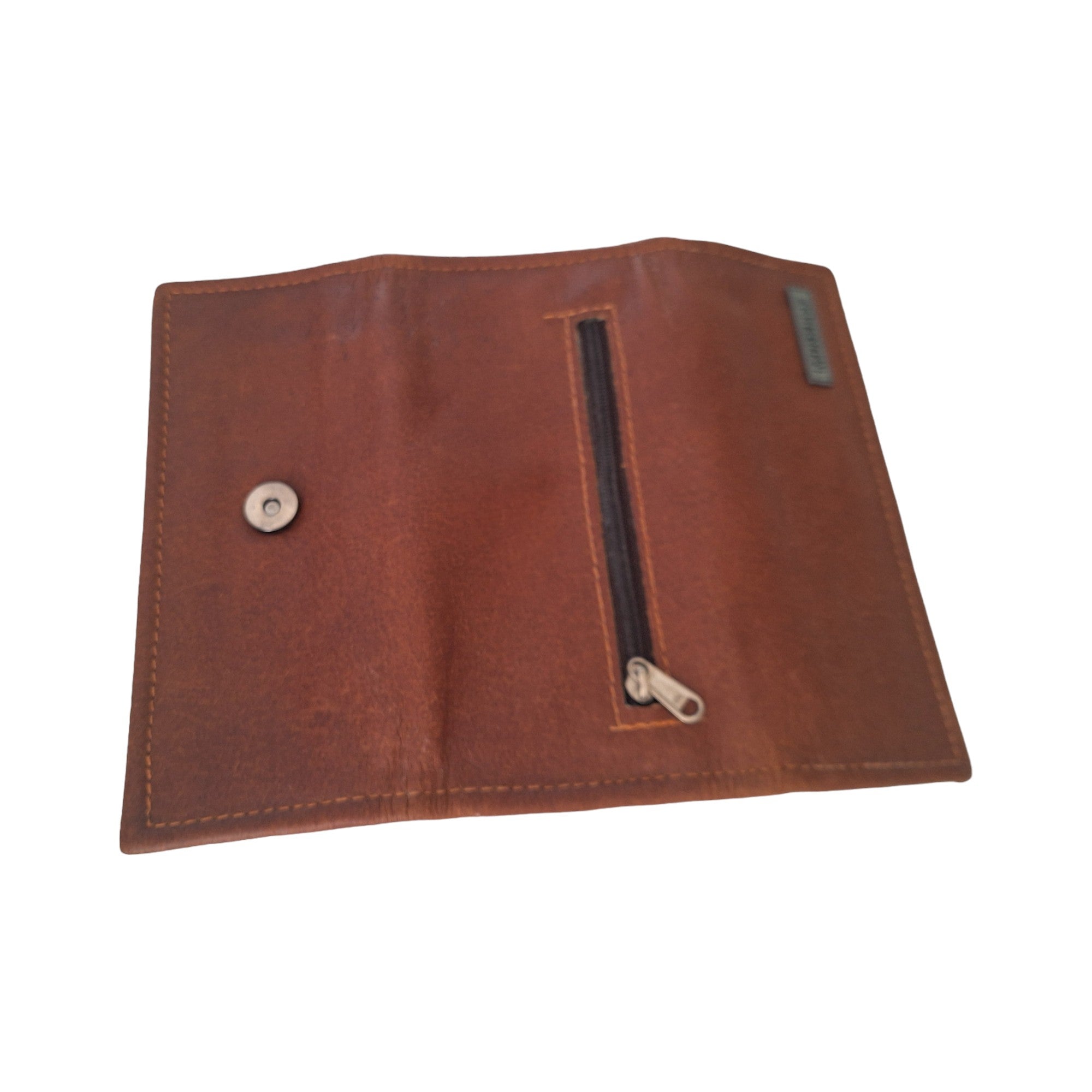 Mirelle Genuine Leather Classic Ladies Purse - Pecan Brown