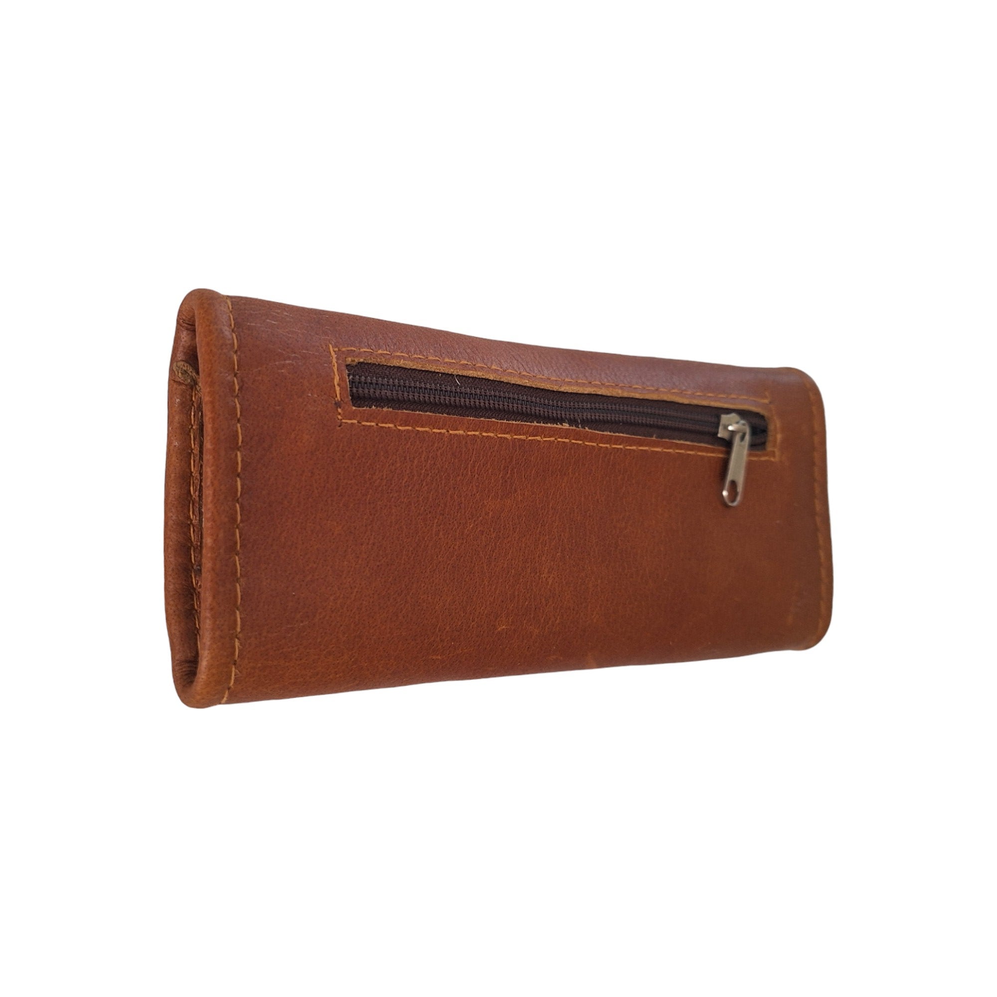 Mirelle Genuine Leather Classic Ladies Purse - Tan