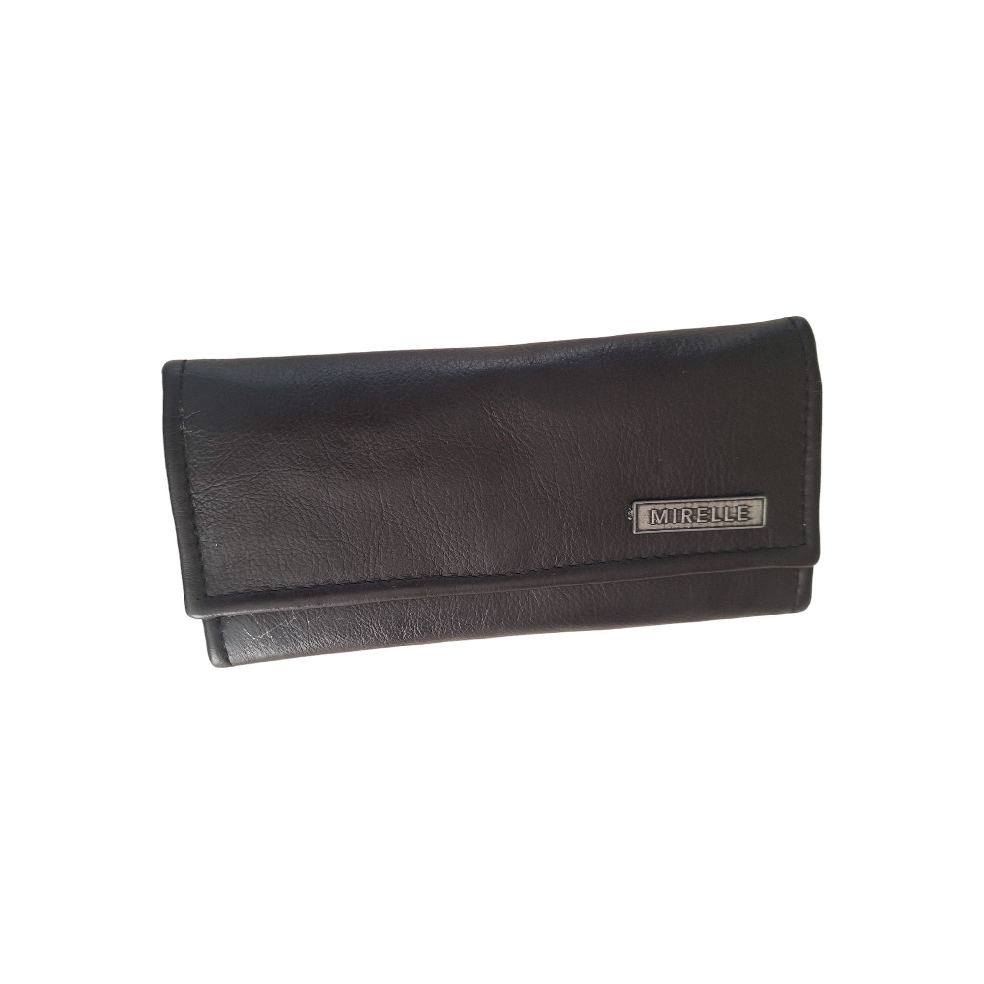 Mirelle Genuine Leather Classic Ladies Purse - Brown