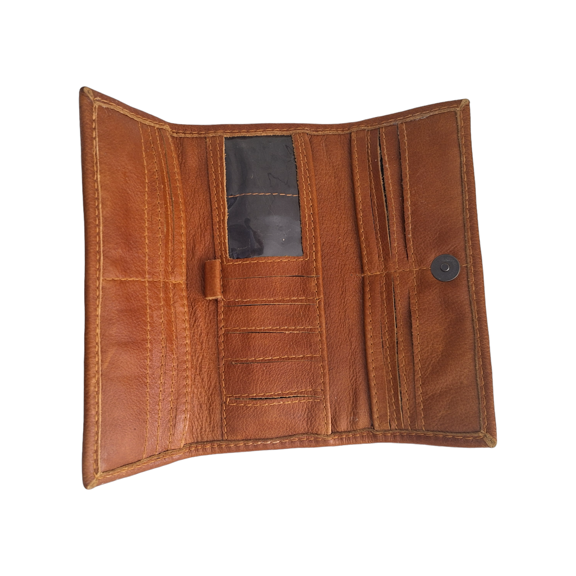 Mirelle Genuine Leather Classic Ladies Purse - Tan