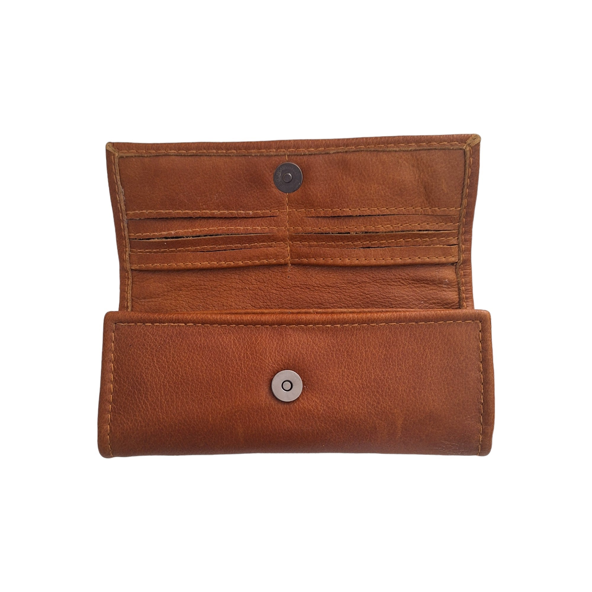 Mirelle Genuine Leather Classic Ladies Purse - Tan