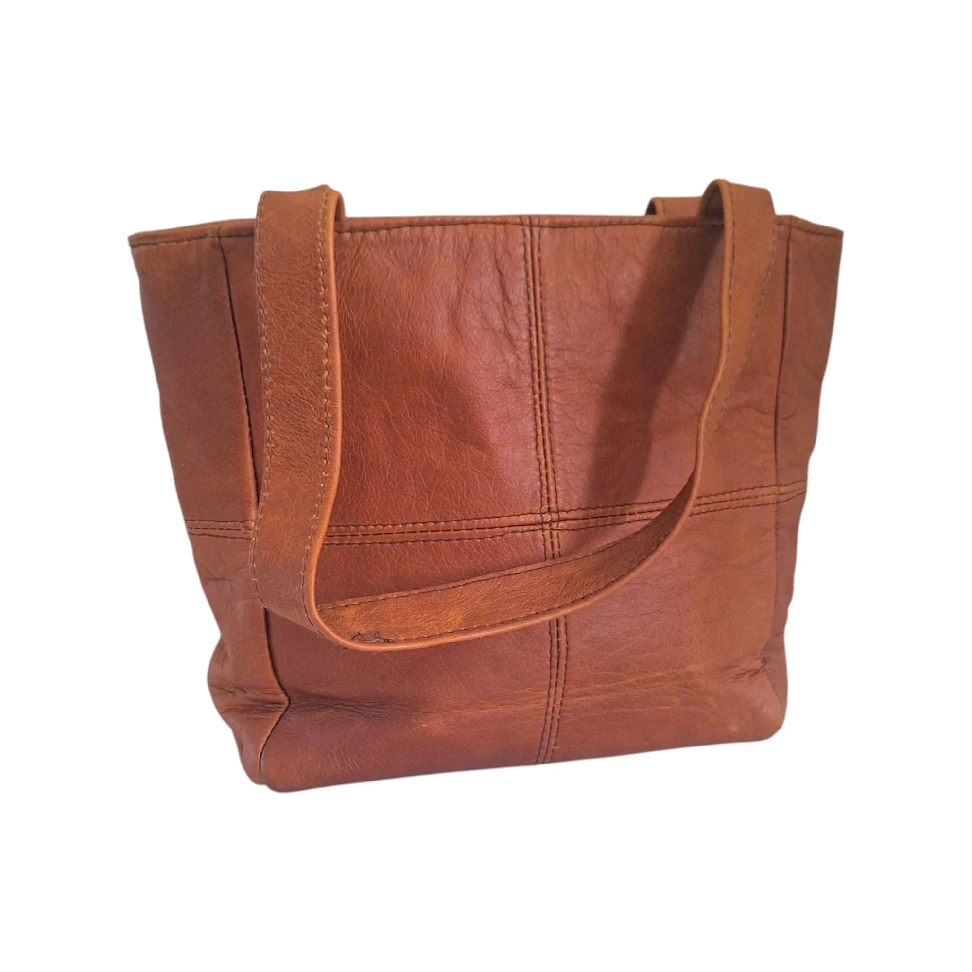 Genuine Leather Classic Shopper Handbag - Medium | MIRELLE - STOCK ROOM SALE MIRELLE