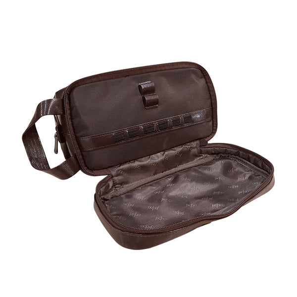 Genuine Leather Toiletry Bag - Brown | MIRELLE MIRELLE