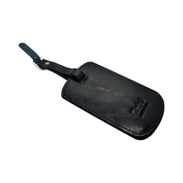 Leather Luggage Tag - Black | MIRELLE