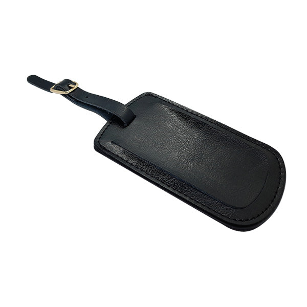 Leather Luggage Tag - Black | MIRELLE