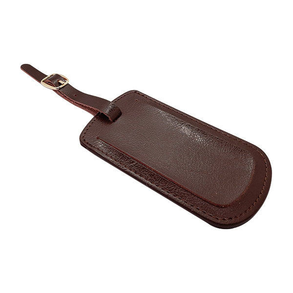 Leather Luggage Tag - Brown | MIRELLE