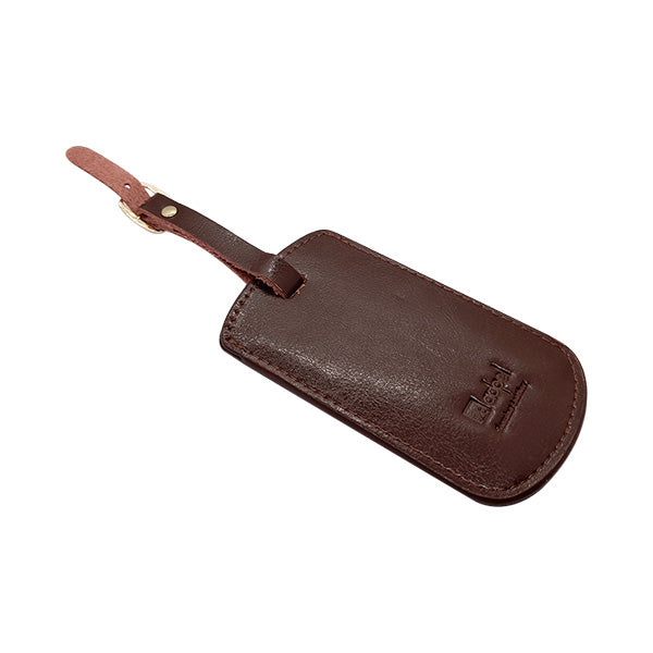 Leather Luggage Tag - Brown | MIRELLE