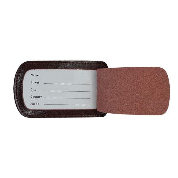 Leather Luggage Tag - Brown | MIRELLE