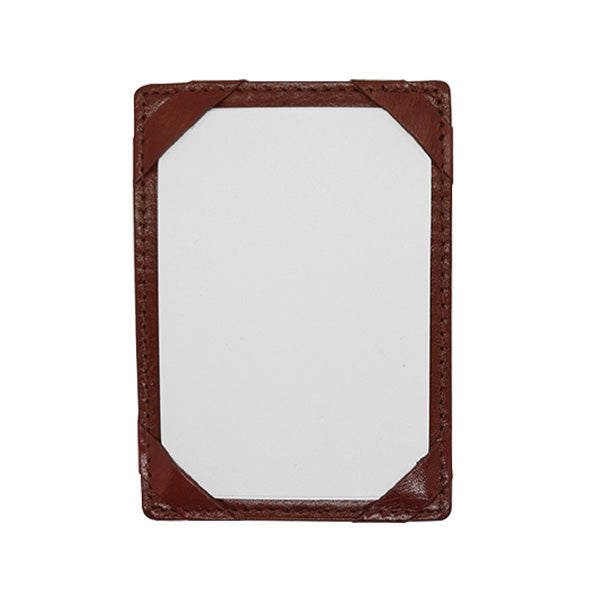 Genuine Leather Pocket Jotter & Card Holder - Brown | MIRELLE