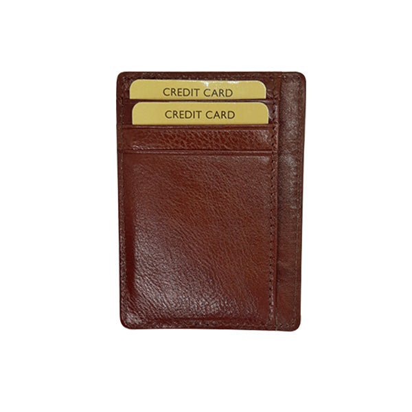 Genuine Leather Pocket Jotter & Card Holder - Brown | MIRELLE