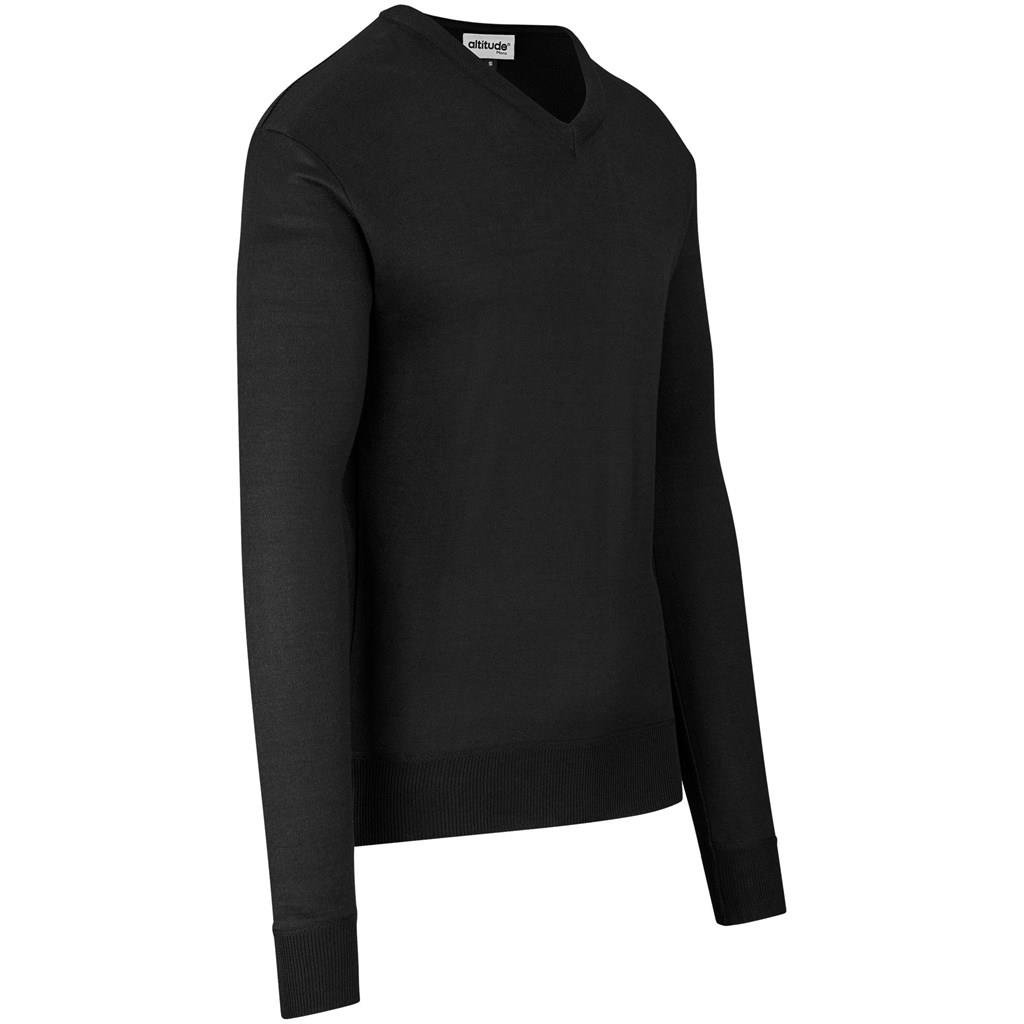 Mens Long Sleeve Peru V-Neck Jersey - Black - Mirelle Leather and Lifestyle