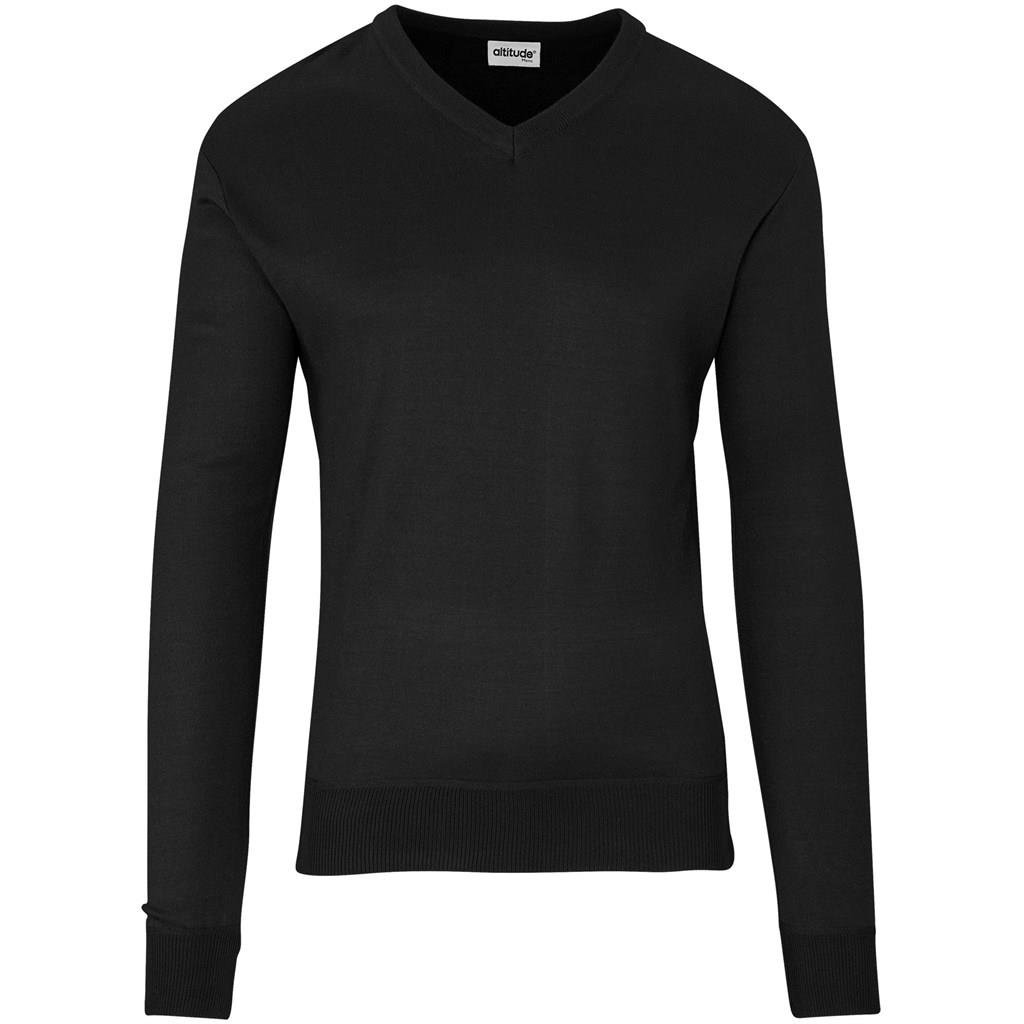 Mens Long Sleeve Peru V-Neck Jersey - Black - Mirelle Leather and Lifestyle