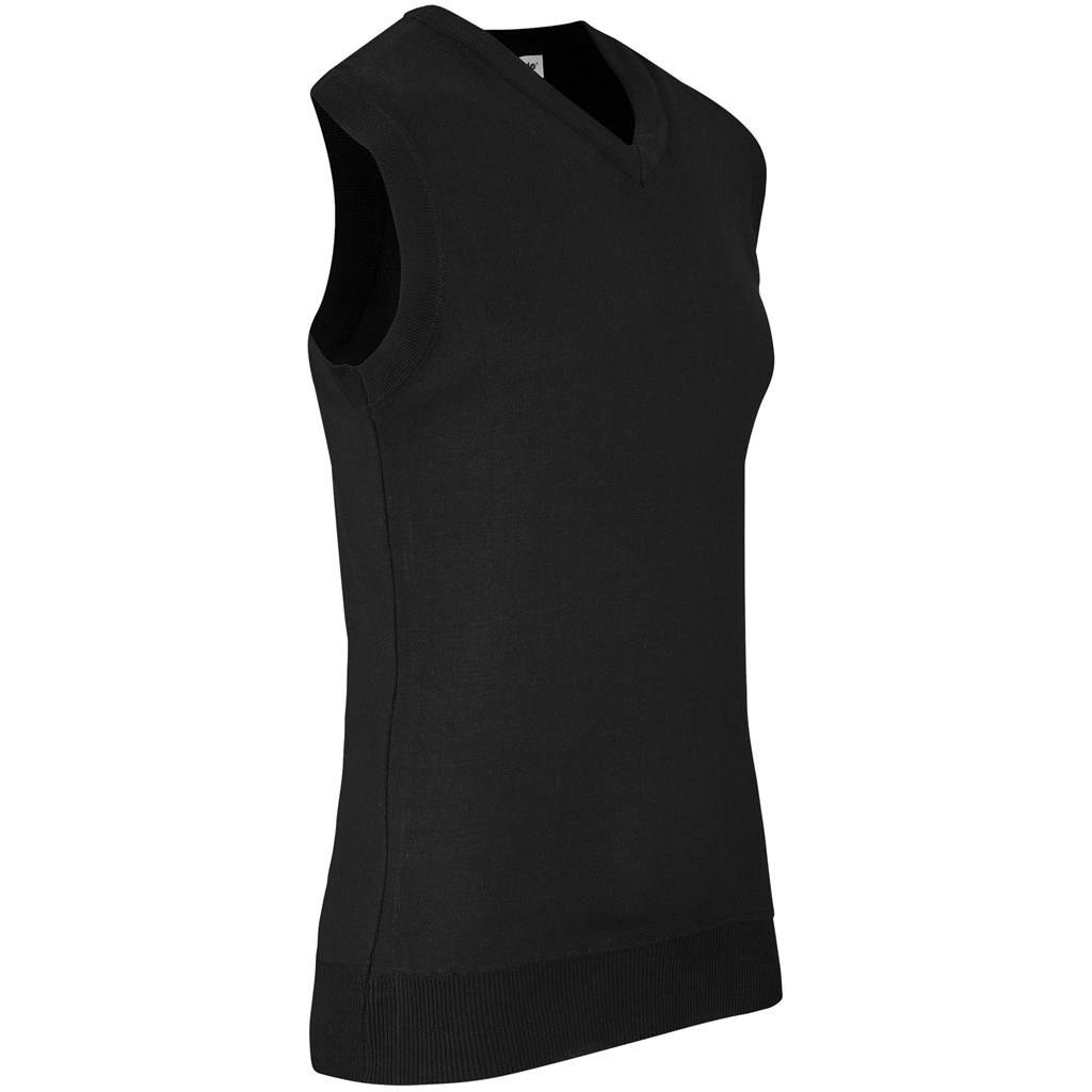 Mens Sleeveless Peru V-Neck Jersey - Black - Mirelle Leather and Lifestyle