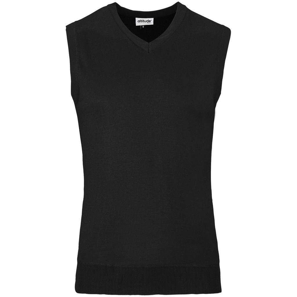 Mens Sleeveless Peru V-Neck Jersey - Black - Mirelle Leather and Lifestyle