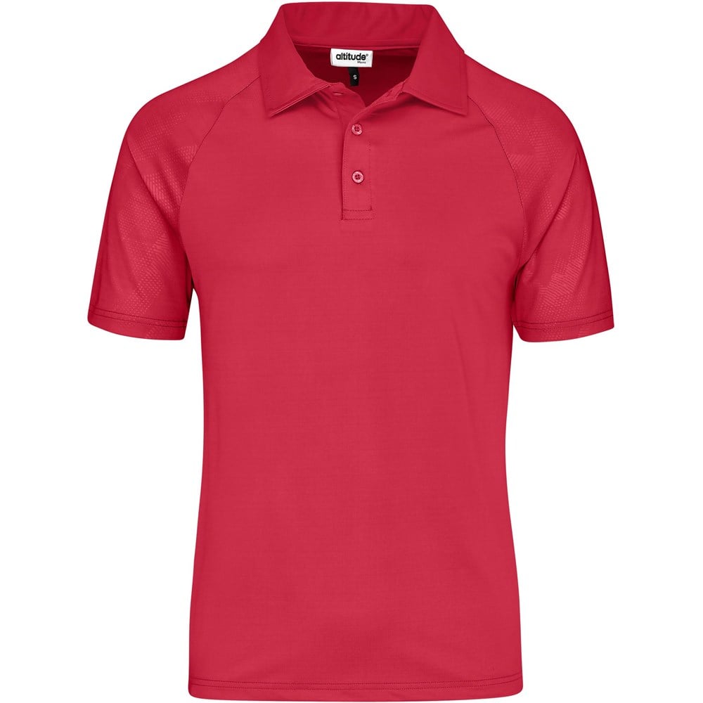 Mens Santorini Golf Shirt - Red - Mirelle Leather and Lifestyle