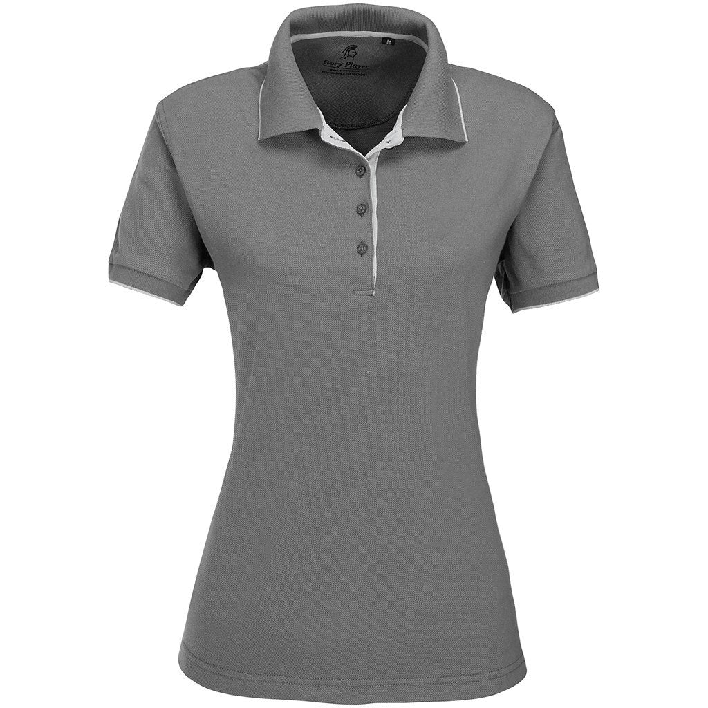 Ladies Wentworth Golf Shirt - Grey - Mirelle Leather and Lifestyle