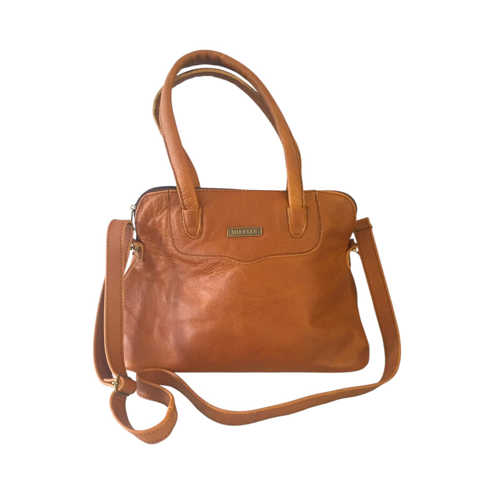 Mirelle Framed Tote Handbag With Protective Feet - Genuine Leather MIRELLE