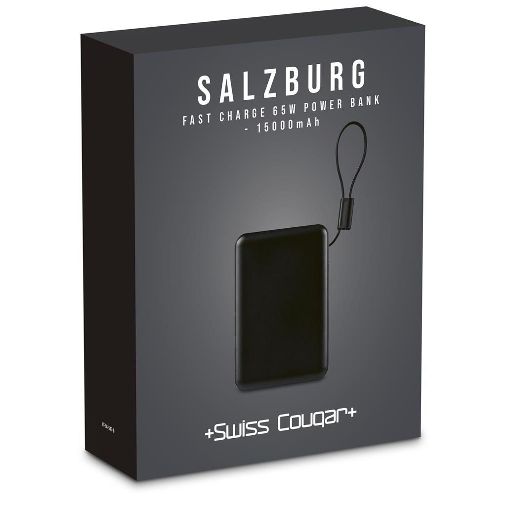 Swiss Cougar Salzburg Fast Charge 65W PD & QC Power Bank - 15 000mAh