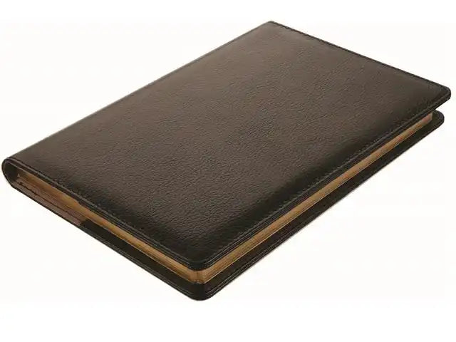 A5 Leather Slip on Notebook Cover with Notebook - Brown MIRELLE