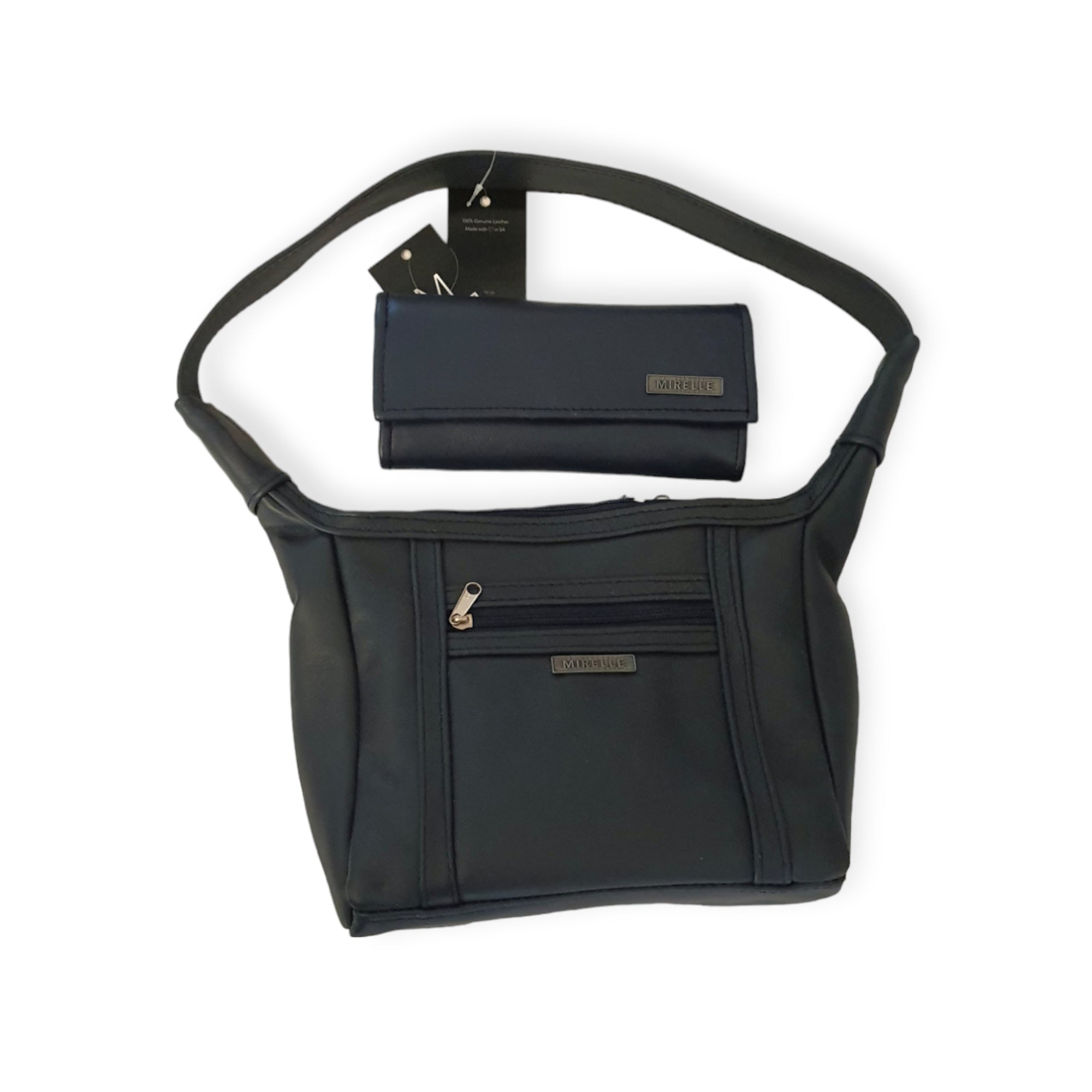 Mirelle Leather Under The Arm Shoulder Handbag And Classic Purse - Combo MIRELLE