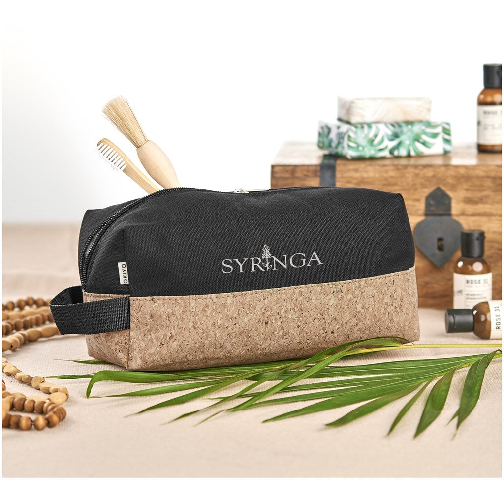 Okiyo Koruku Cork & Cotton Toiletry Bag Mirelle Leather and Lifestyle