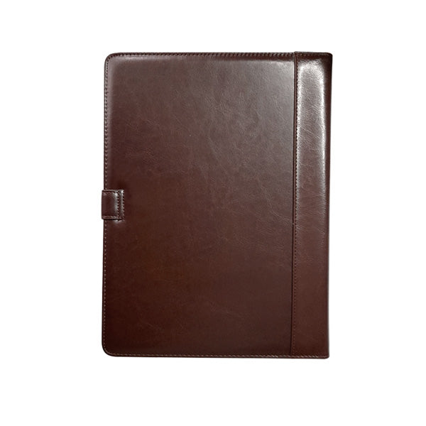 A4 Adpel Leather Folder with Tab Closure - Brown | MIRELLE ZA Folder Mirelle Leather and Lifestyle