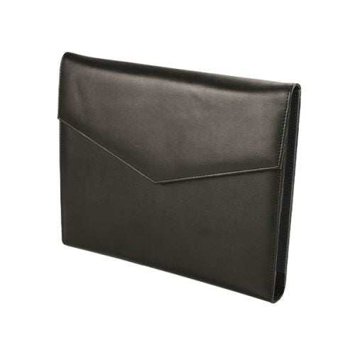 A4 Stanford Genuine Leather Tri-Fold Folder - Black - South Africa - Mirelle Leather and Lifestyle