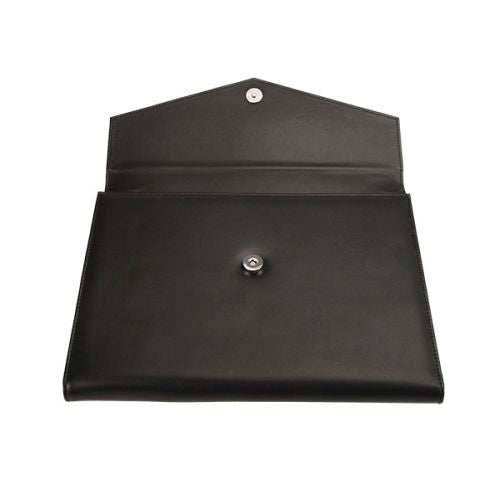 A4 Stanford Genuine Leather Tri-Fold Folder - Black - South Africa - Mirelle Leather and Lifestyle