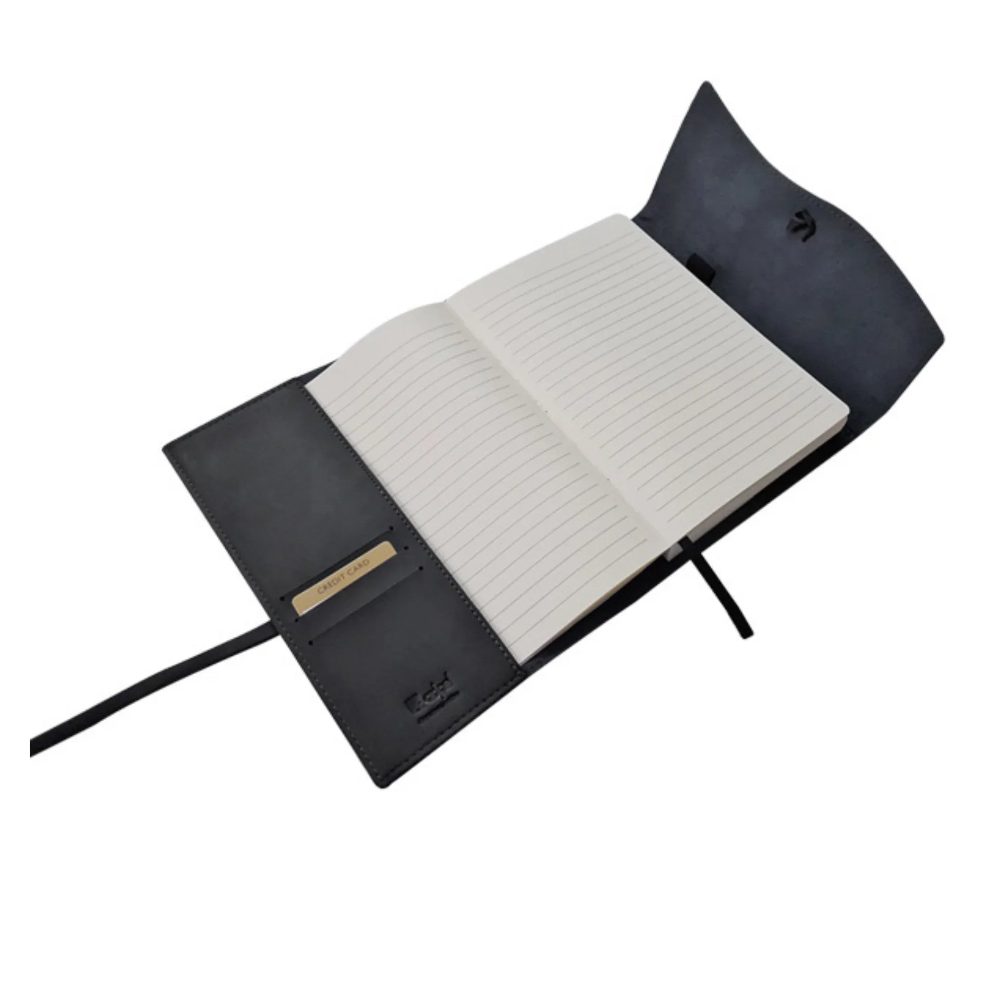 A5 Genuine Leather Trifold Slip On Notebook Cover and Notebook ZA Folder Mirelle Leather and Lifestyle
