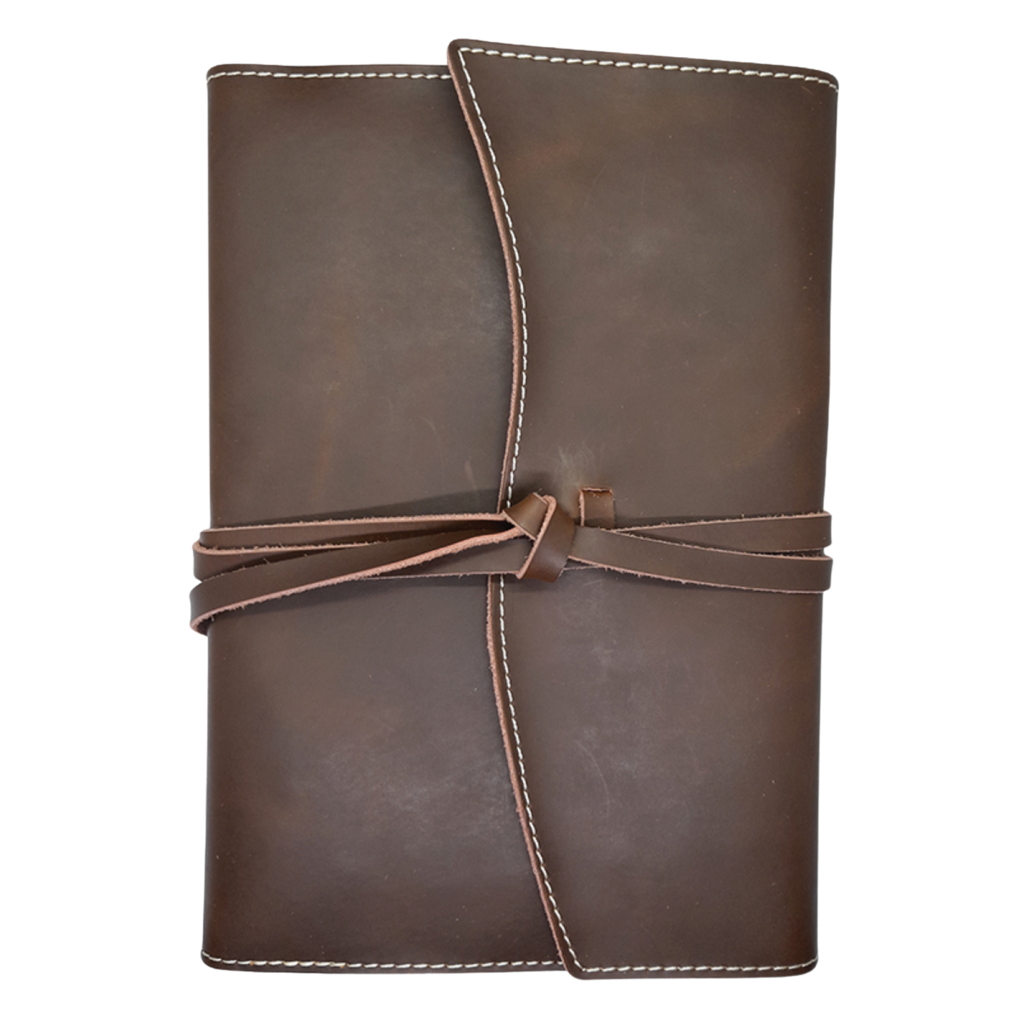 A5 Genuine Leather Trifold Slip On Notebook Cover and Notebook ZA Folder Mirelle Leather and Lifestyle
