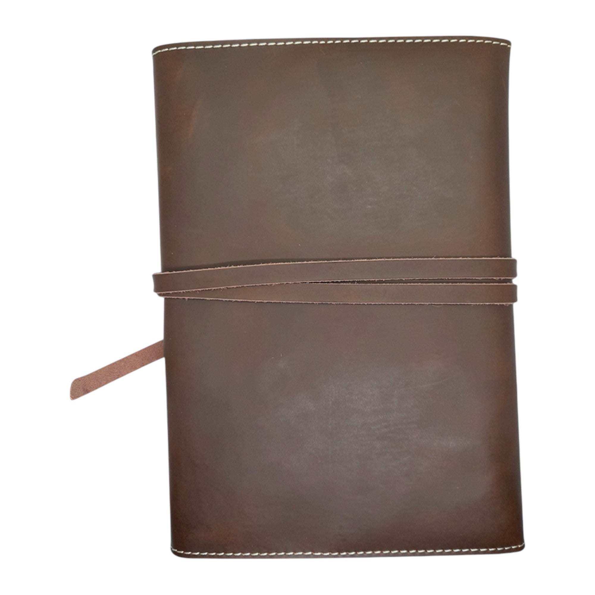 A5 Genuine Leather Trifold Slip On Notebook Cover and Notebook ZA Folder Mirelle Leather and Lifestyle