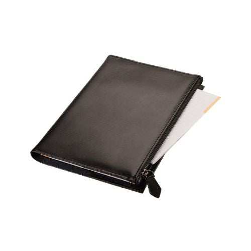 A5 Notebook Leather Slip On Cover - with Notebook - Black - MIRELLE Leather and Lifestyle