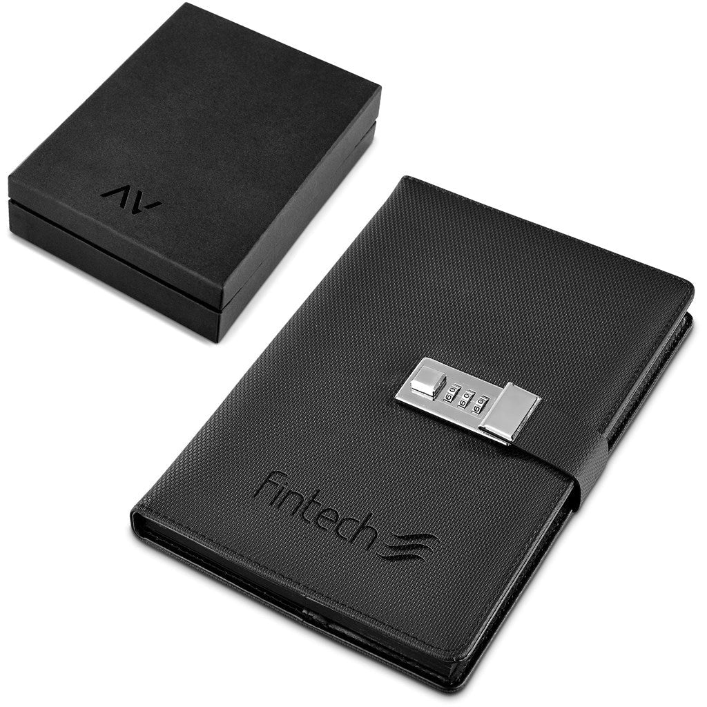 Alex Varga Chapman Code-Lock Hard Cover Notebook ZA A5 Notebooks Mirelle Leather and Lifestyle