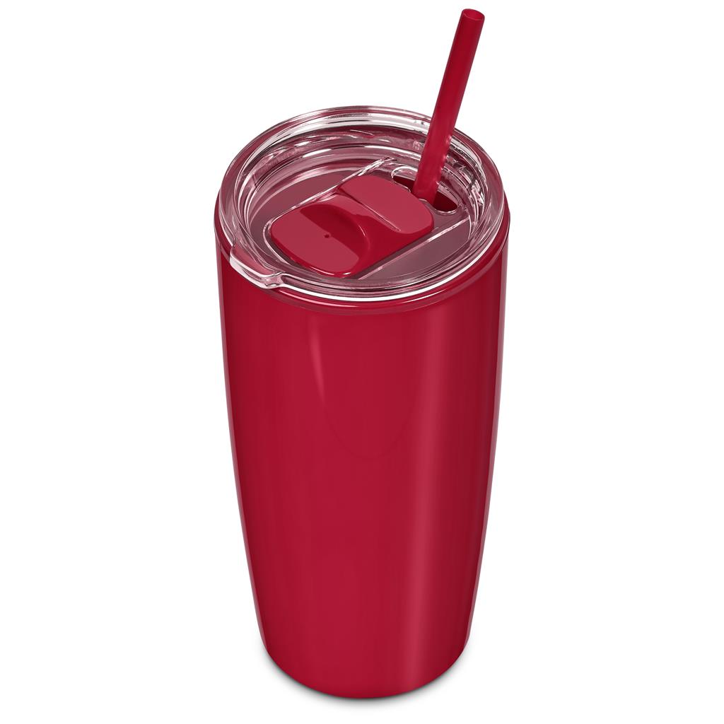 Altitude Daytona Plastic 2-in-1 Double-Wall Tumbler & Straw - 600ml Mirelle Leather and Lifestyle