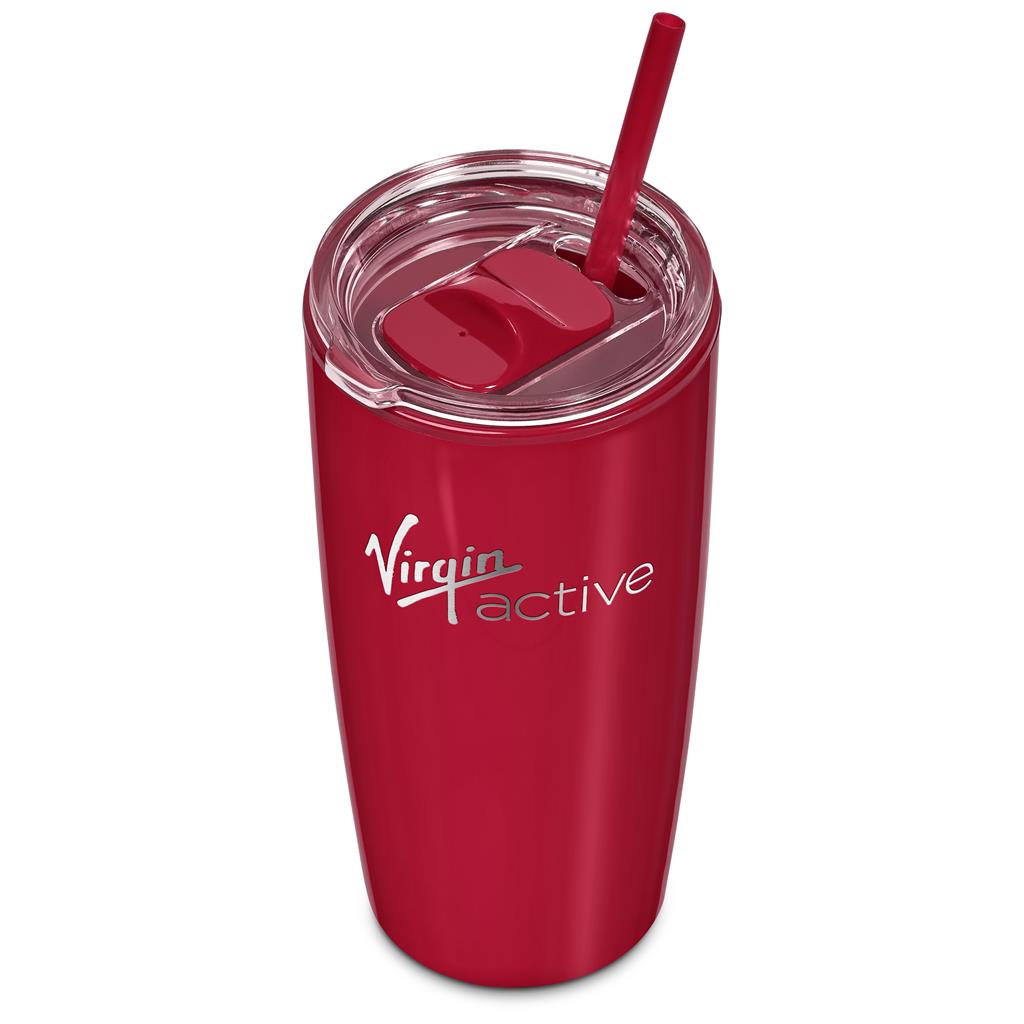Altitude Daytona Plastic 2-in-1 Double-Wall Tumbler & Straw - 600ml Mirelle Leather and Lifestyle