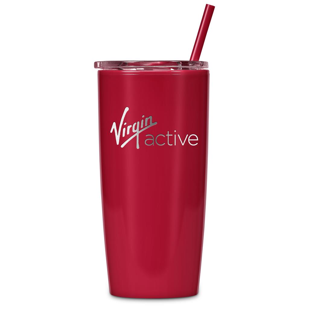 Altitude Daytona Plastic 2-in-1 Double-Wall Tumbler & Straw - 600ml Mirelle Leather and Lifestyle