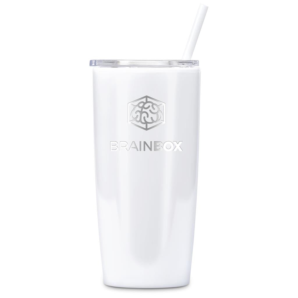 Altitude Daytona Plastic 2-in-1 Double-Wall Tumbler & Straw - 600ml Mirelle Leather and Lifestyle