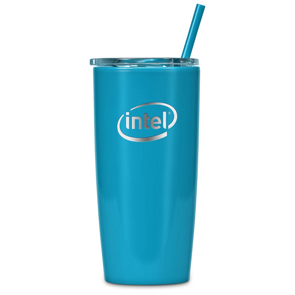 Altitude Daytona Plastic 2-in-1 Double-Wall Tumbler & Straw - 600ml Mirelle Leather and Lifestyle