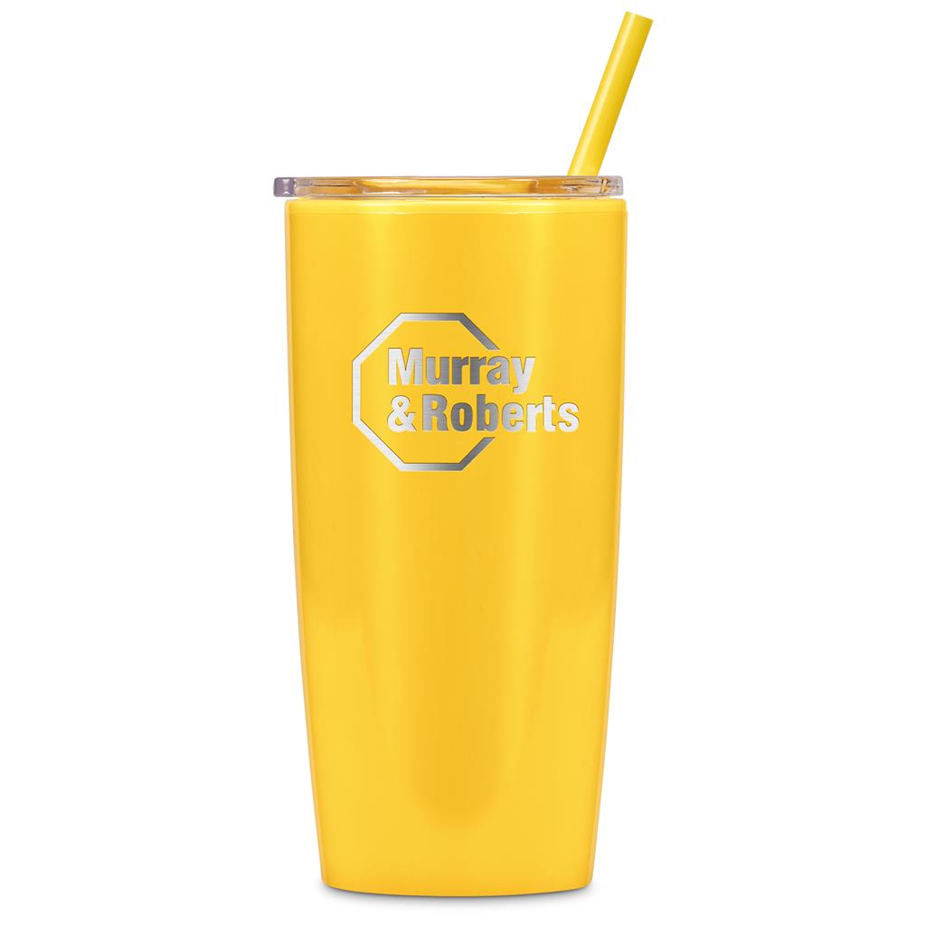 Altitude Daytona Plastic 2-in-1 Double-Wall Tumbler & Straw - 600ml Mirelle Leather and Lifestyle