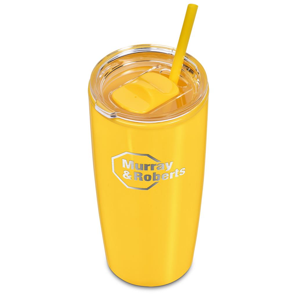 Altitude Daytona Plastic 2-in-1 Double-Wall Tumbler & Straw - 600ml Mirelle Leather and Lifestyle