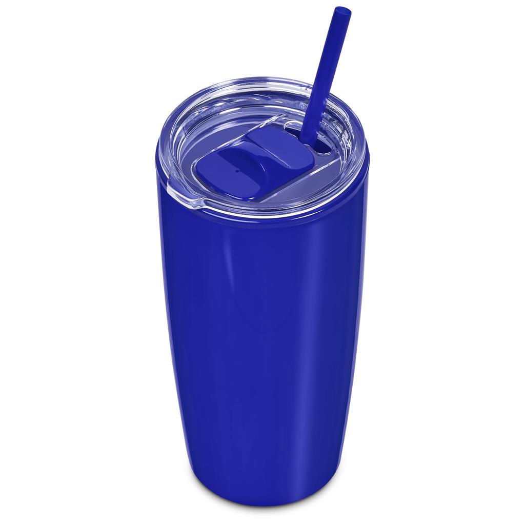 Altitude Daytona Plastic 2-in-1 Double-Wall Tumbler & Straw - 600ml Mirelle Leather and Lifestyle