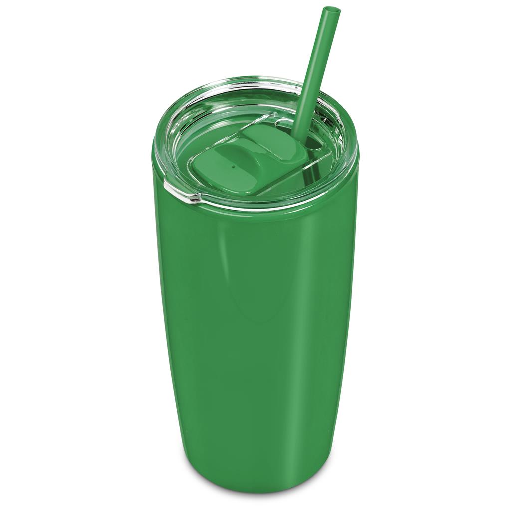 Altitude Daytona Plastic 2-in-1 Double-Wall Tumbler & Straw - 600ml Mirelle Leather and Lifestyle
