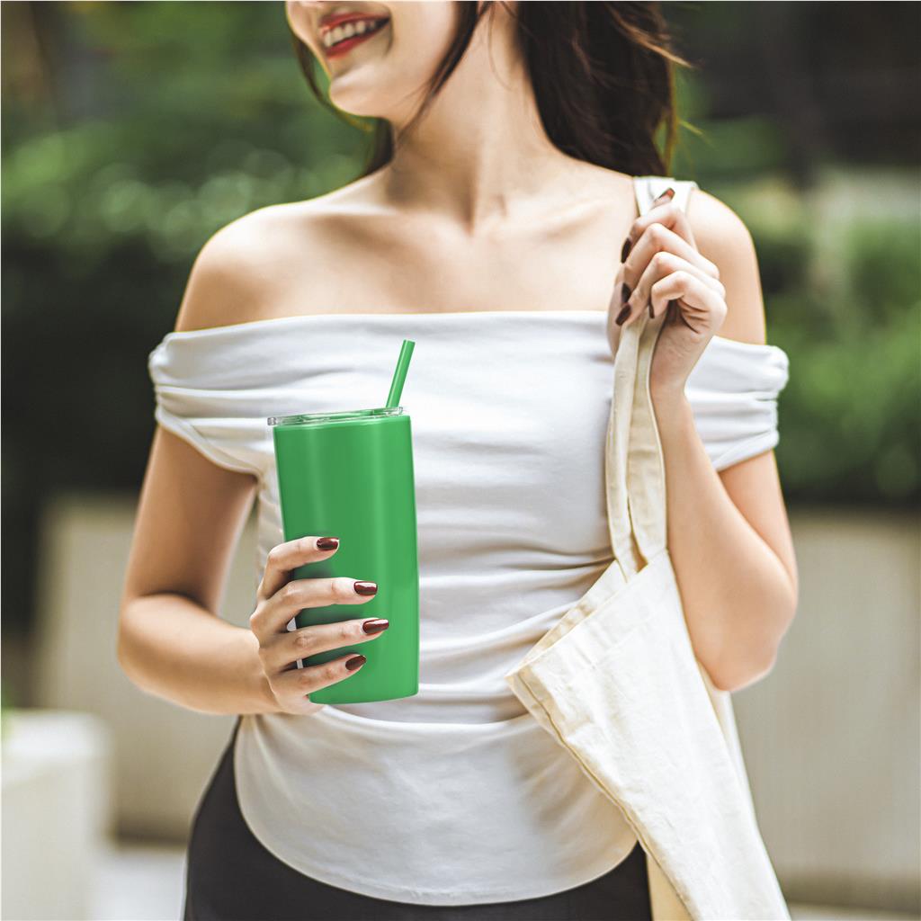 Altitude Daytona Plastic 2-in-1 Double-Wall Tumbler & Straw - 600ml Mirelle Leather and Lifestyle